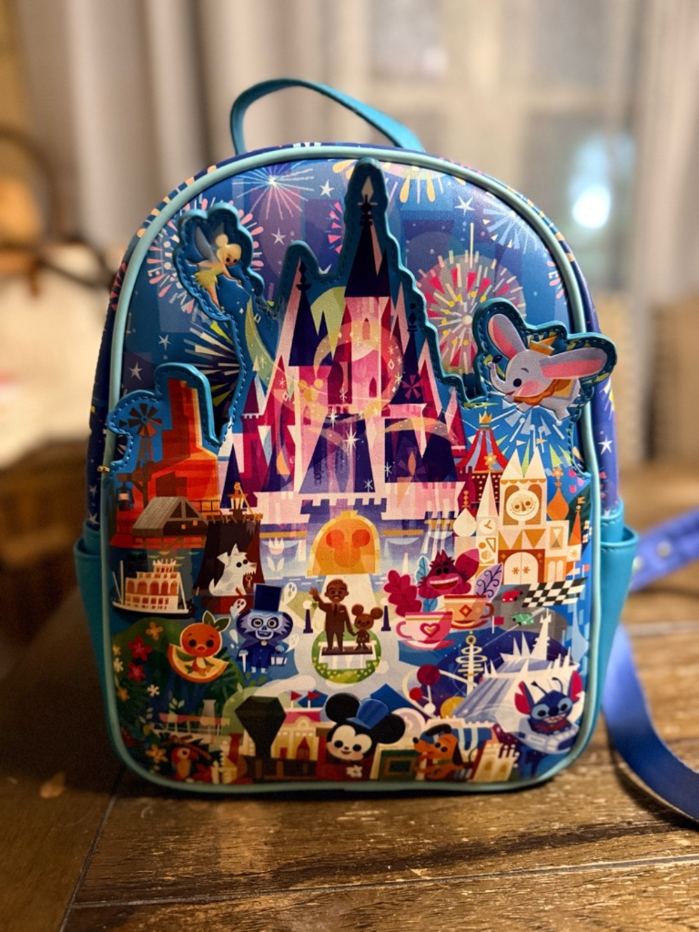 Disney Multicolor Castle & Characters Mini Backpack